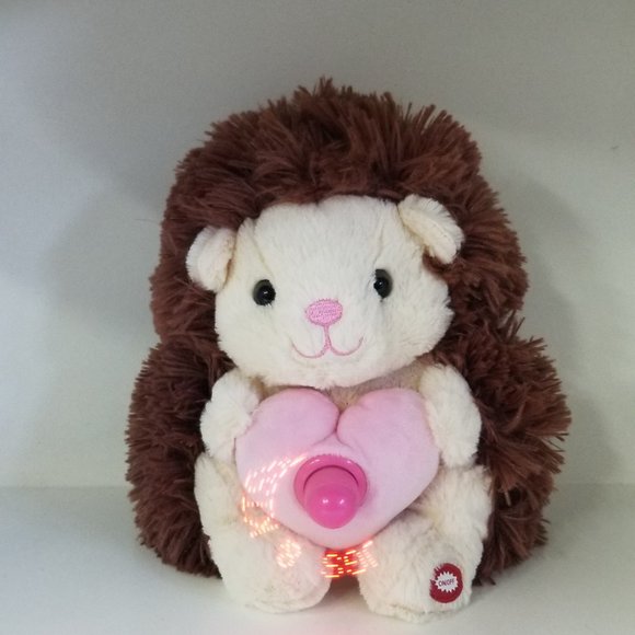 Hedgehog hugs soft plush with music and changing fan - Picture 4 of 4